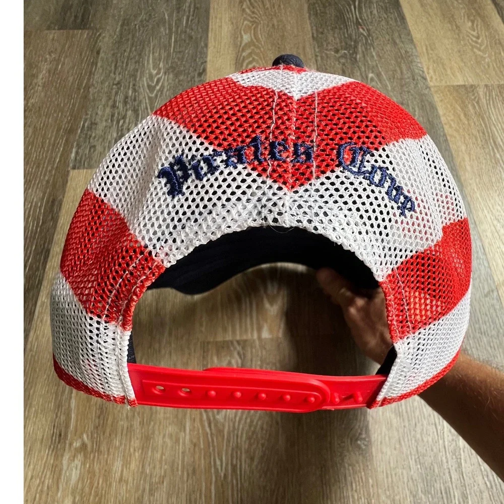 Kati Sportcap Trucker Hat Unisex OSFM Navy Red White Pirate Skull Coordinates